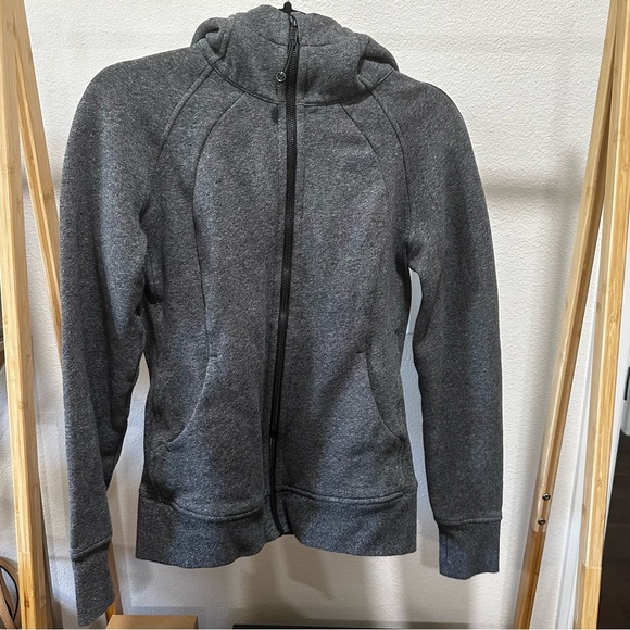 Lululemon dark heather grey scuba full-zip hoodie - Picture 15 of 15